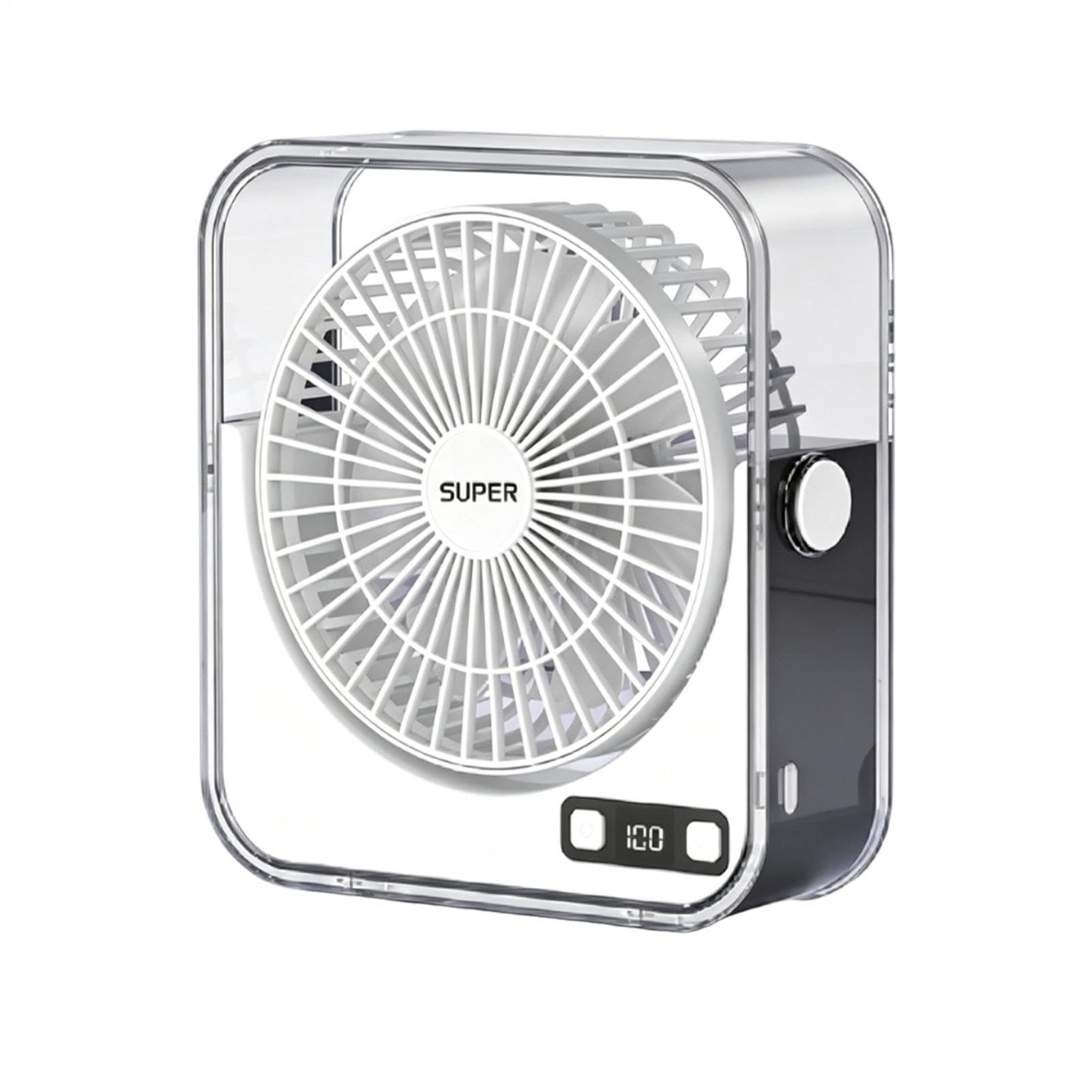 Ventilatore Da Scrivania Per Ufficio Basso Rumore Ricaricabile Velocità | Ventilatore Silenzioso da Scrivania per Casa Camera da Tavolo Bancone Viaggio Campeggio Bagno Esterno Palestra