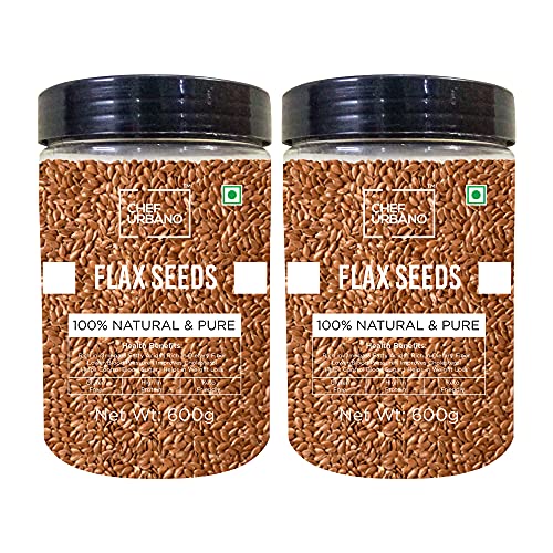 Image of Chef Urbano Flax Seeds 600 Gms Pack of 2 | Alsi Seed | Raw and Natural | Immunity Booster | Rich in Protein and Fiber | Seeds for Eating | Diet Food