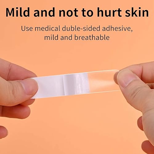 Miniatura 2 de Jedroc Paquete de 72 tiras de cinta de piel y cinta de ropa para mujer cinta de ropa para el cuerpo cinta de tela de doble cara para ropa cinta