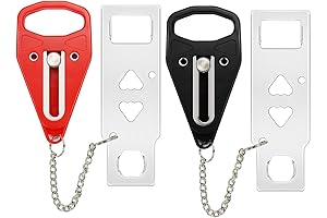 Travel Essential-Portable Door Lock--Door Lock for Added Protection, Privacy for Home,Hotel,Apartment(Pack of 2)
