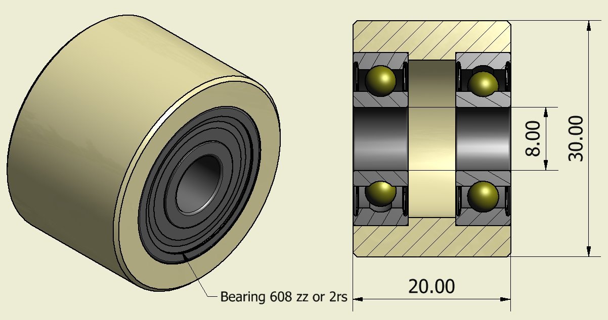 4 Roues En Polyamide - Diamètre 5 Cm, Neuves, Pour Meubles, Chariots Ou Projets DIY