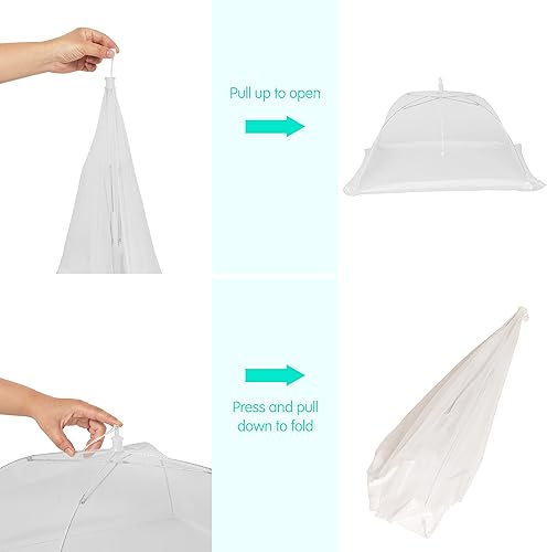 Miniatura 4 de Costyle Paquete de 4 protectores de plantas contra animales, cubierta de malla para plantas de fresa, paraguas de 17 pulgadas para mantener a los