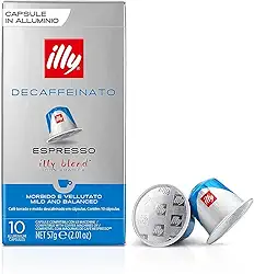 Illy Cafè Illy Descafeinado Em Cápsulas Compatíveis Com Nespresso® - Sabor Clássico 100% Arábica - 1 Pacote De 10 Cápsulas