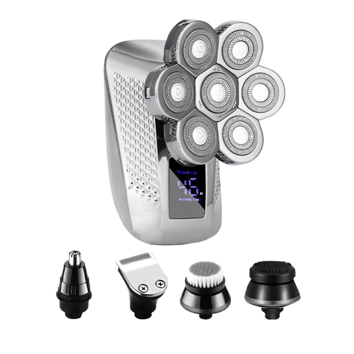 Rasoir Électrique pour Hommes à Sept Têtes, Rechargeable USB 8w