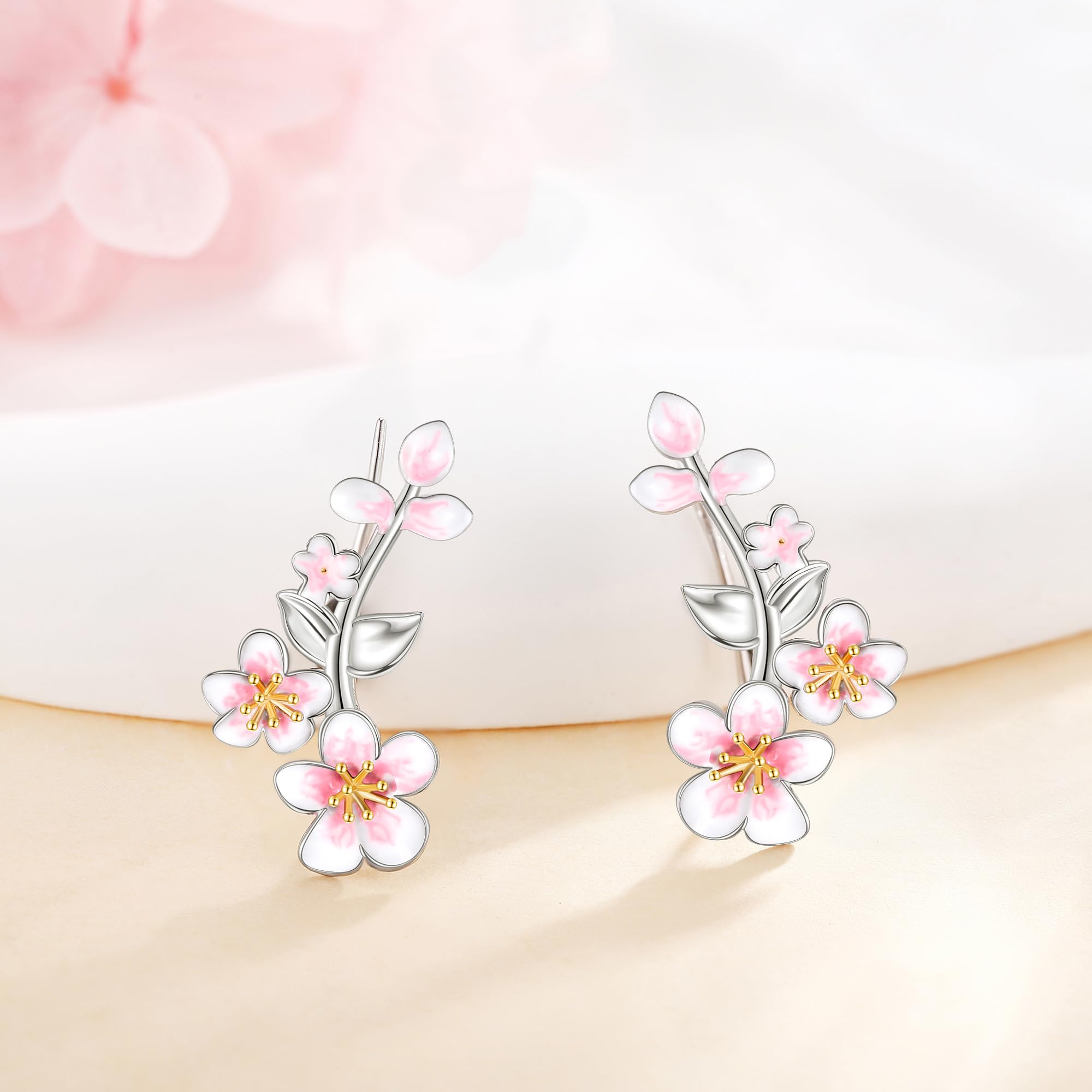 Ohrkletterer Ohrringe für Frauen Sterling Silber Crawler Ohrringe Schmuck Geschenke für Damen