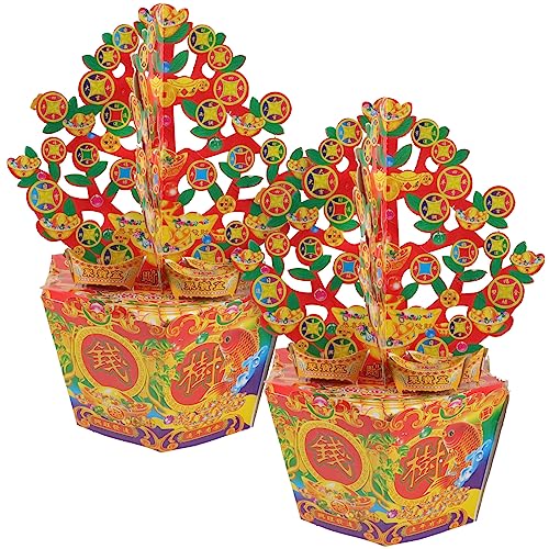 HAPINARY Großer Chinesischer Ahnen-geldbaum Mit Spielgeld Und Banknoten...