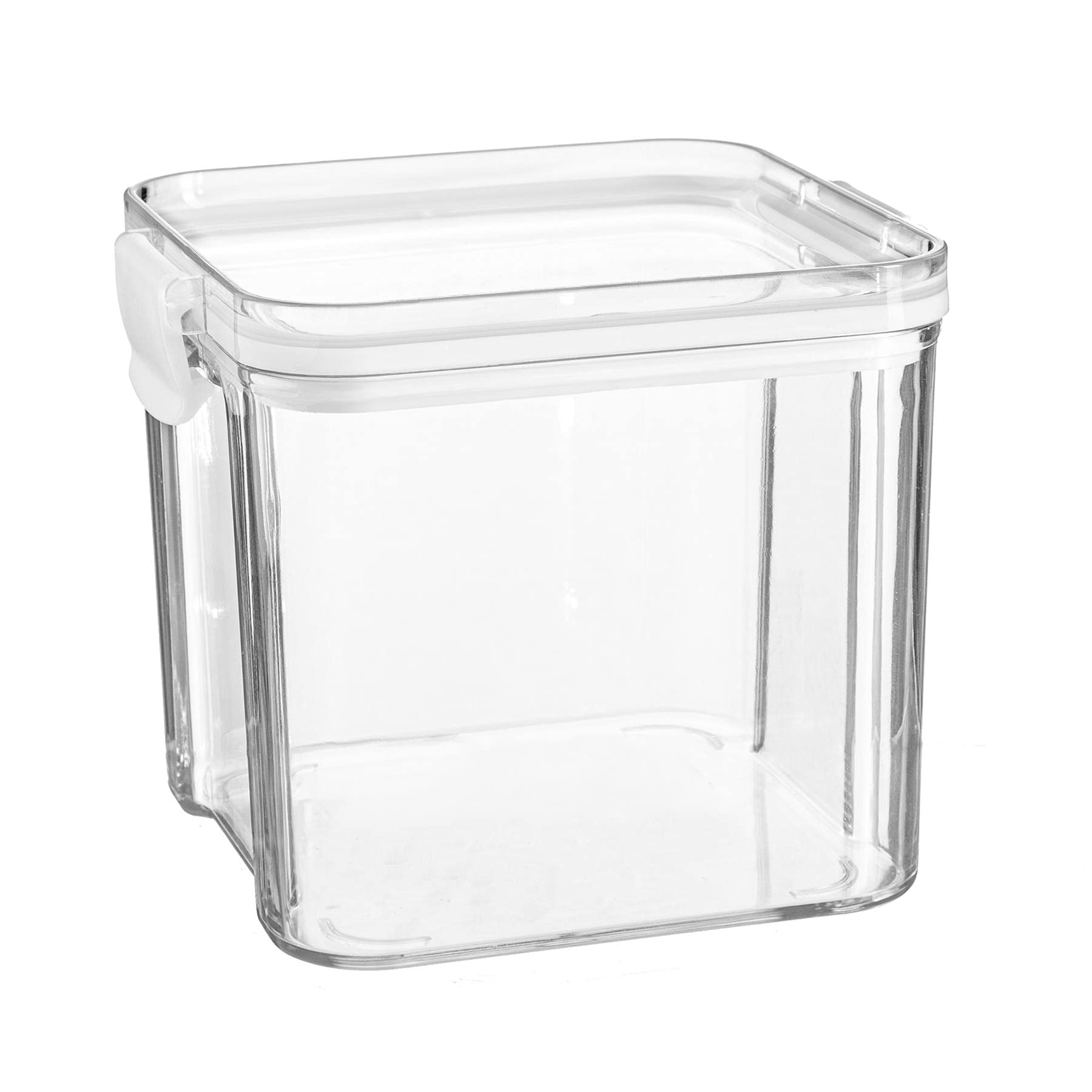Argon Tableware Food Storage Container - 700ml - White - Pack of 1 - Clear Airtight Reusable Stackable Freezer Storage Meal Prep Container Lunch Tupperware Box with Clip-Lock Lid