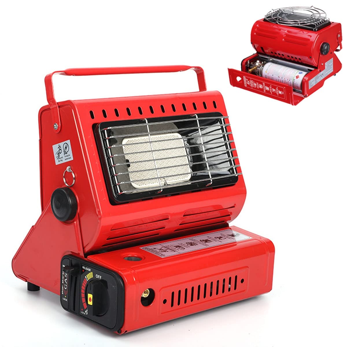 Portable Gas Heater, 25x24x20cm Camping Gas Heater, for Outdoor, Caravan,  Hiking, Fishing, Stainless Steel, with external connector (Color : Red) :  Amazon.co.uk: Sports u0026 Outdoors