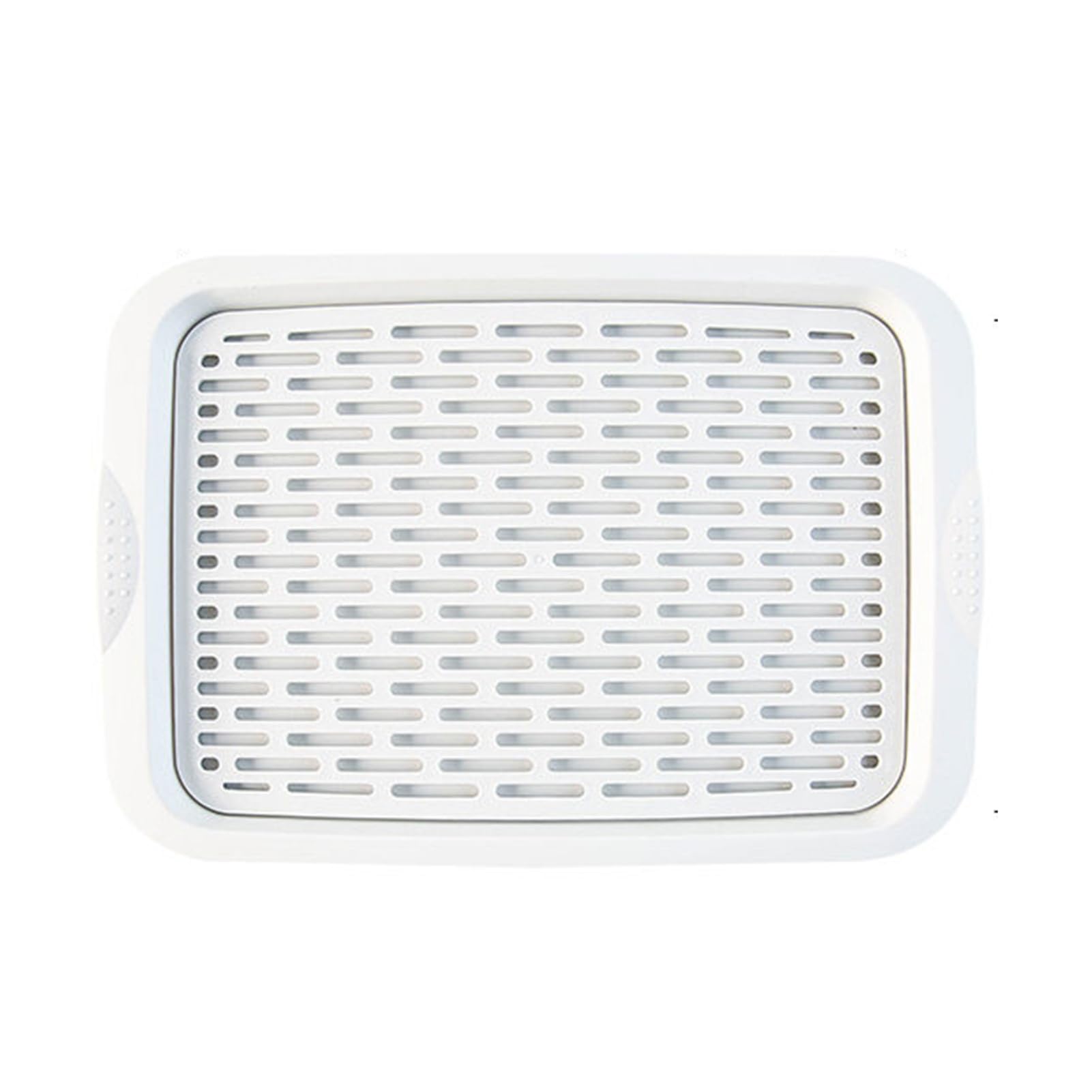 Plastic Tray,Rectangular Cup-shaped Drain,Vegetable and Fruit Storage Rack,Suitable for Living Room(Color1,41x27.5x1.8cm)