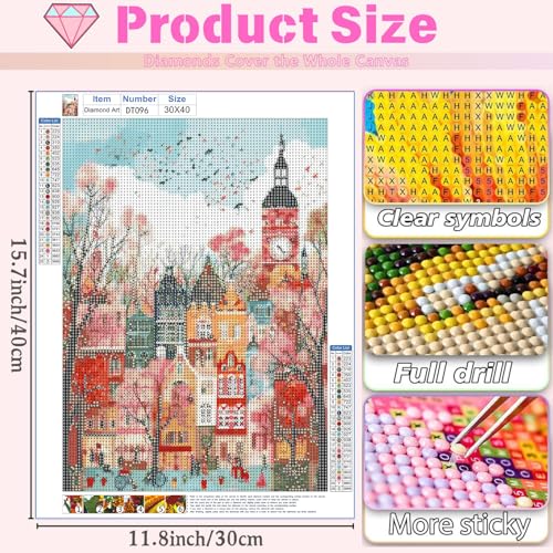 DAZZLEDOTS Diamond Art Kits for Adults, Landscape 5D Diamond Painting Kit for Beginners, DIY Round Full Drill Painting with Gem Art Craft Kits for Home Wall Decor 12x 16 Inch by DAZZLEDOTS - Image 3