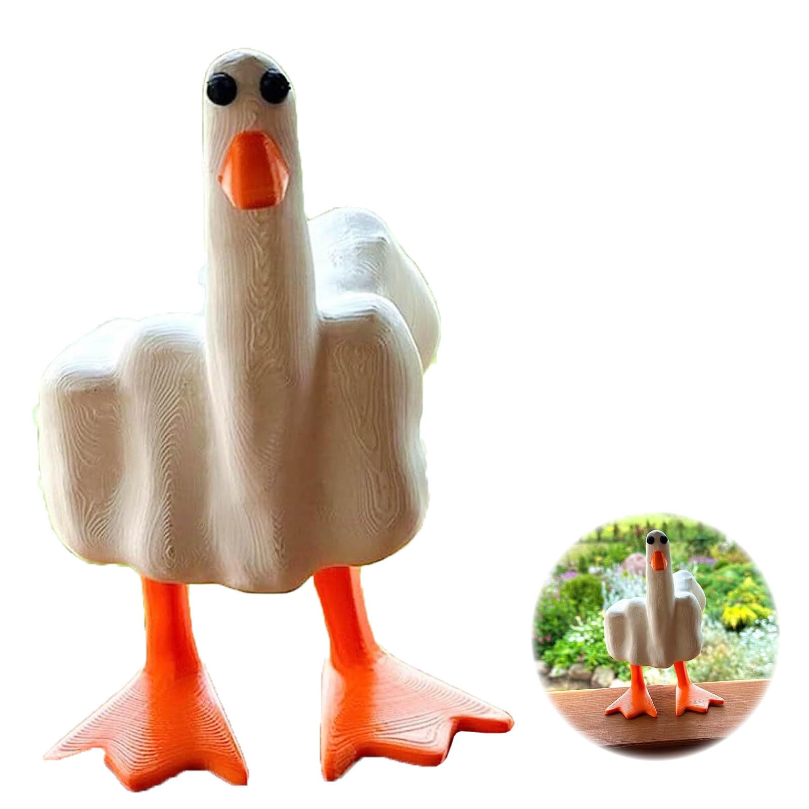 Duck Resin Figurines,Funny Duck Statue Decoration,Creative Little Duck Gnomes Art Sculpture Ornament Decor,Duck You Figurine Ornament Funny Gifts