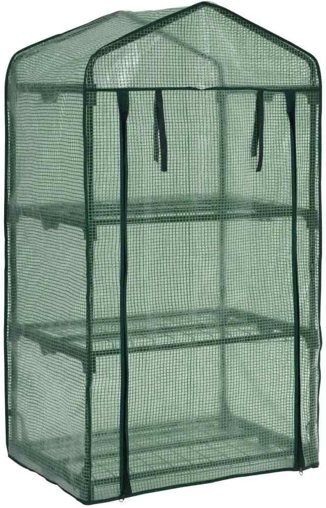 3-Tier Mini Greenhouse 27.2"x19.3"x49.2" Gardening Structures