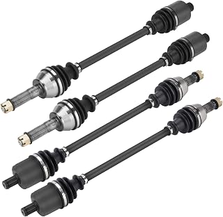 2 Front+2 Rear CV Axle Fit for Polaris 2013-2015/2017-2018 Ranger 900 XP (NONHigh Lifter;MUD); Ranger Crew XP 1000 2017-2018 (NON HST), Crew 900 14-15; 2015 Ranger 570 Full Size, for 1332637