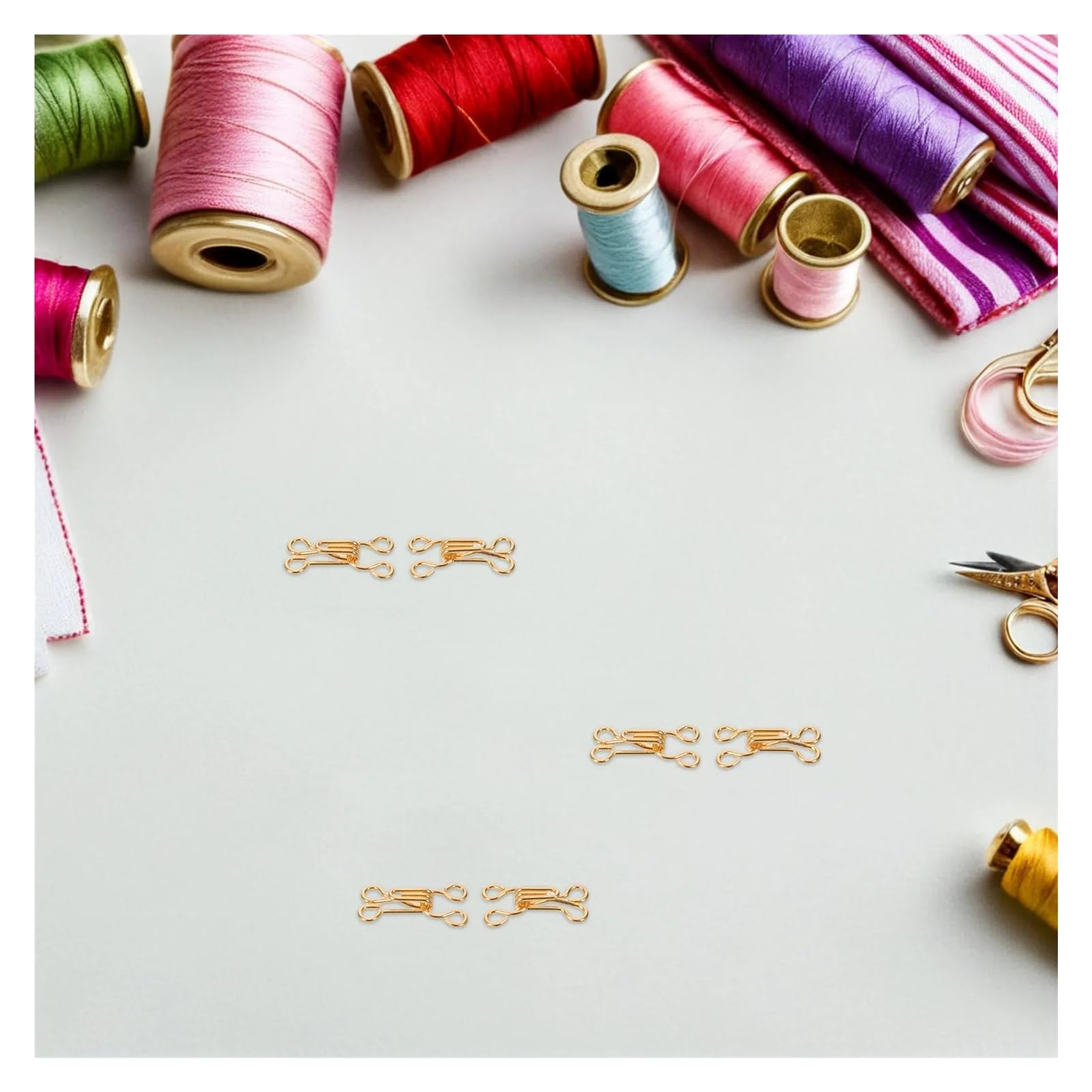 500 cierres de gancho y ojo for coser Para Hogar | Sujetadores invisibles a presión for ropa, pantalones, faldas, sujetadores, sujetadores de costura DIY