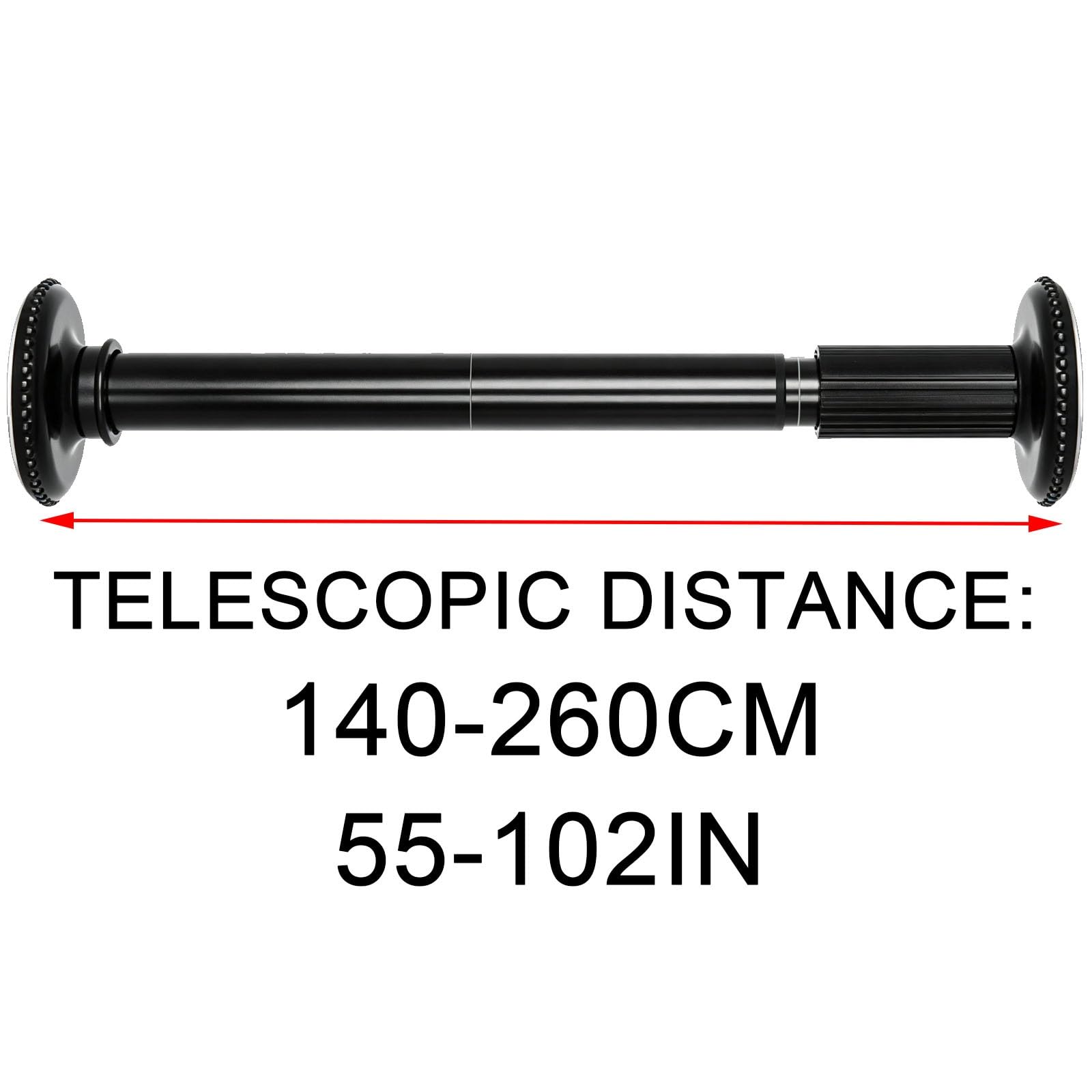 Edelstahl Typ 304 Teleskopstange Zum Klemmen, Duschvorhangstange