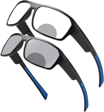 The Roster Bifocal Reading Sunglasses – Sporty Wrap-Around Style For Men & Women (UV Protection + Magnified Lenses) - View #8