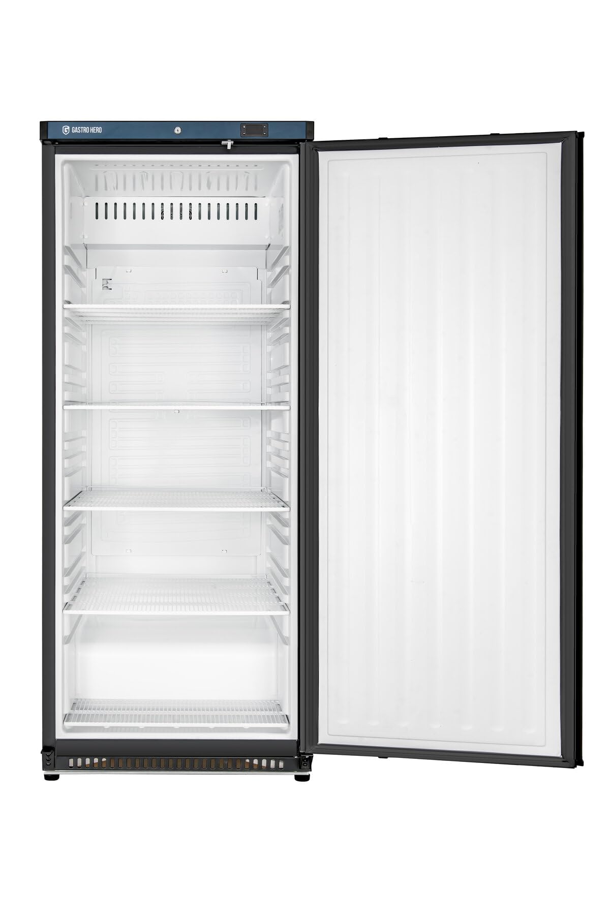 GastroHero Storage refrigerator ECO 600 black 562 liters - Commercial refrigerator with circulation cooling - 0 to +8°C - automatic defrosting - digital thermostat - lockable