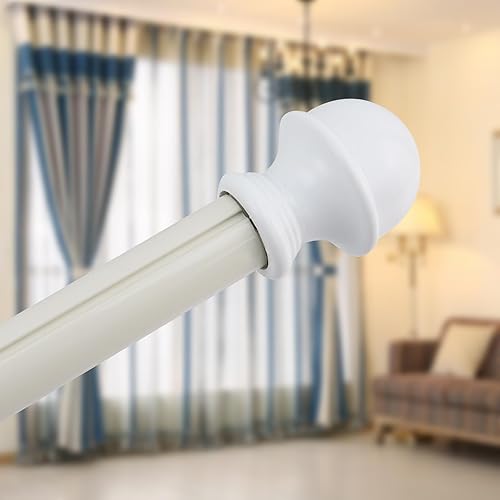 Vista 17 de T Tulead Soporte de barra de cortina de madera Soporte de barra de armario Soporte de barra de cortina de cabeza 2 piezas (blanco)