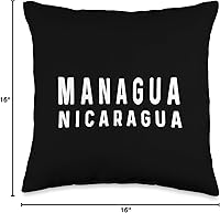 Vista 4 de Nicaragua for Men Women Boys Girls Kids by RJ Managua Nicaragua-Travel Trip Vacation - Almohada de 16 x 16 pulgadas, multicolor