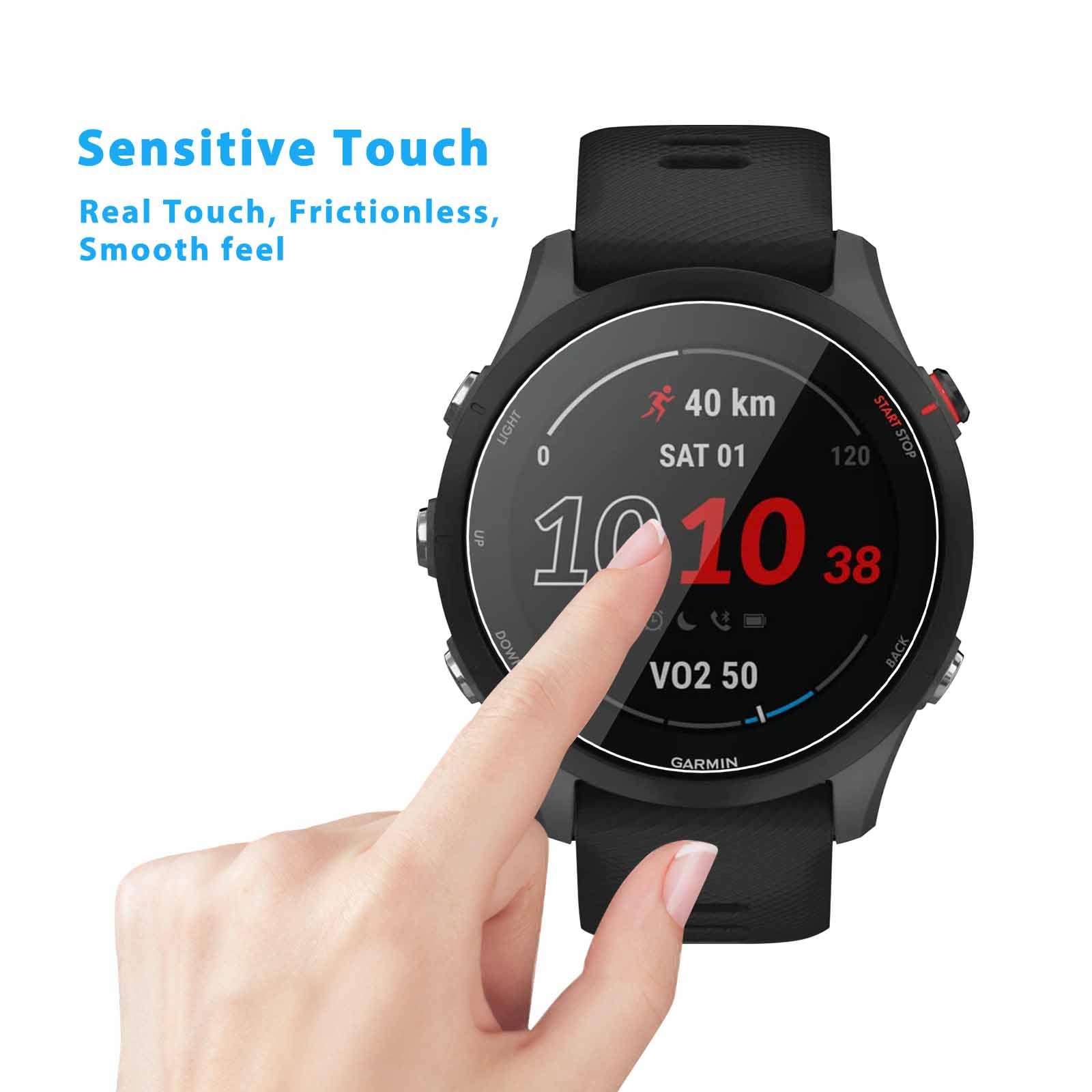 5 sztuk ochraniacz ekranu z Garmin Forerunner 255/255 Music 46 mm, folia ochronna ze szkła hartowanego [odporna na zarysowania] ochrona ekranu (Forerunner 255/255 Music)