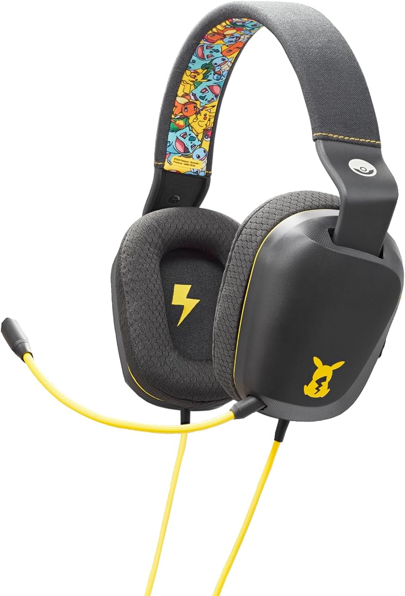 Auriculares estéreo con cable PowerA para Nintendo Switch y Switch 2 - Pokémon: Kanto Friends, 3,5 mm, con cable, estéreo, con licencia oficial