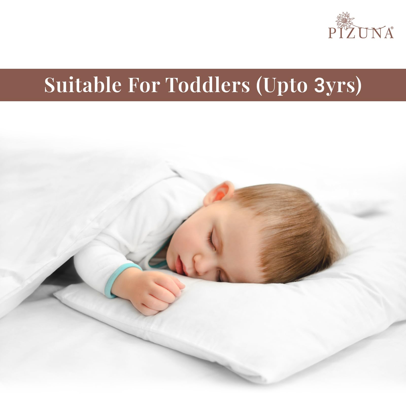 Pizuna Toddler Crib Pillow Cases 33x46cm Baby Blue, 2pc 400 Thread Count 100% Long Staple Cotton Luxurious Sateen Weave Baby Small Pillow Cases For Crib Bed By — view 5