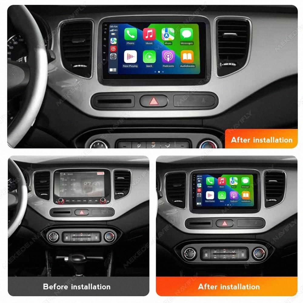 Schermo Auto con Carplay Wireless e Android Auto per Honda Jazz City 2004-2007 Car Radio con Wifi, Gps Navi, Schermo Bluetooth, with Mirror, 8 Nucleo 6G+128G
