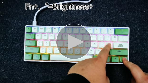 Kayaページです☆ Amazon.com: Ussixchare 60 Percent Gaming Keyboard Green