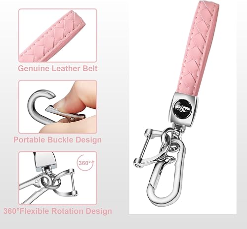 Miniatura 6 de QBUC Funda para llavero Toyota con llavero, compatible con Toyota Venza RAV4 Prime Sienna Tundra Corolla Cross Land Cruiser Fortuner Mirai 2021-2024