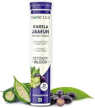 Karela Jamun Fizz Effervescent Tablets for High Sugar Support | Herbal Diabetes Care | Supports Healthy Glucose Levels & Digestion | Karela Jamun Juice Tablets, 20 Tablets (Pack of 1)