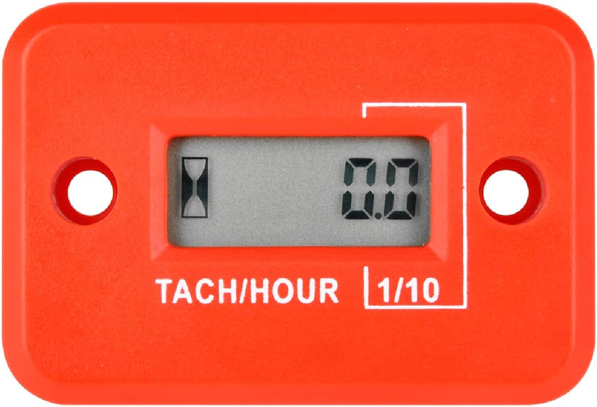 Jayron Tach Hour Meter Digital LCD Inductive Tachometer No Battery