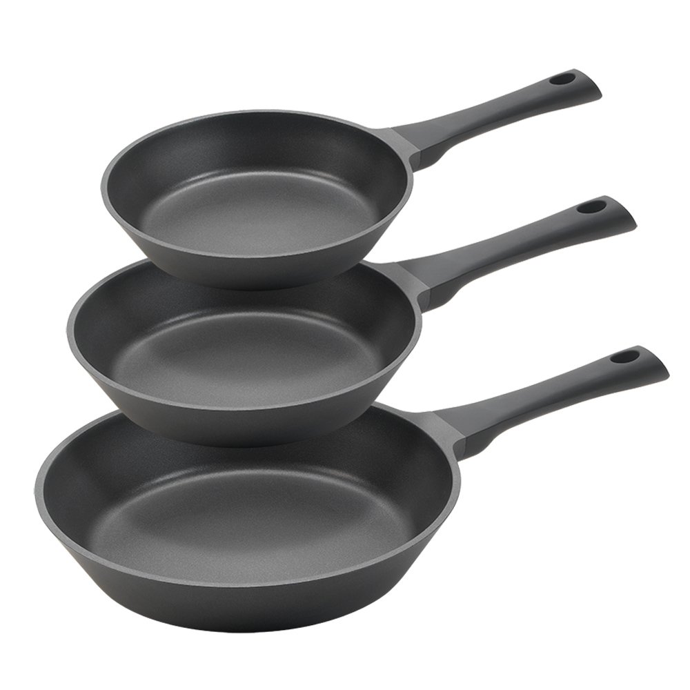 Metaltex XPERT - Lote 3 Sartenes Aluminio Fundido, 20 + 24 + 28 cm, antiadherente ILAG 3 capas, Full Induction válido para todo tipo de cocinas