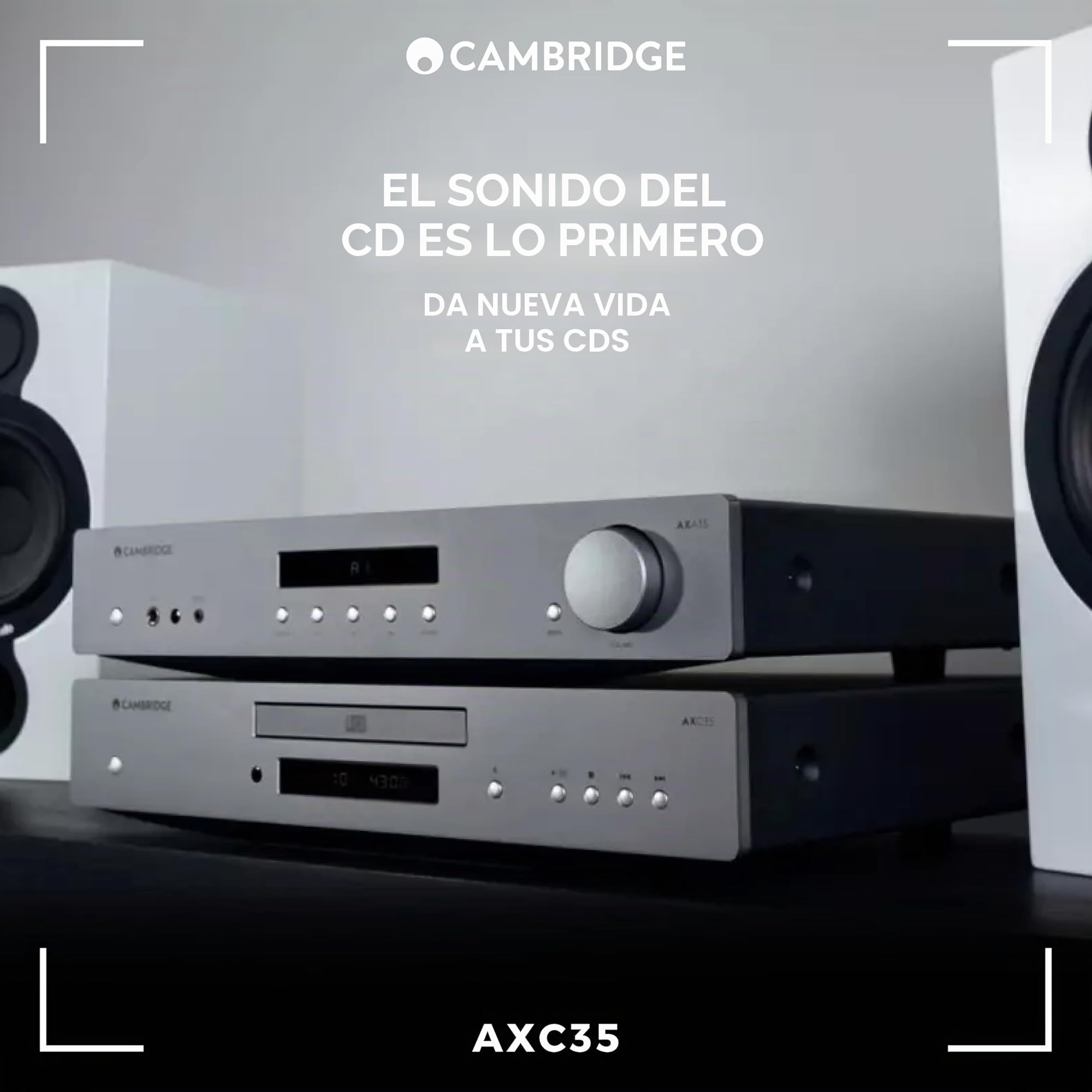 Cambridge Audio AXC35 reproductor de CD Reproductor de CD HiFi Gris - Unidad de CD (93 dB, 0,01%, MP3,WMA, 20 - 20000 Hz, Reproductor de CD HiFi, Gris)