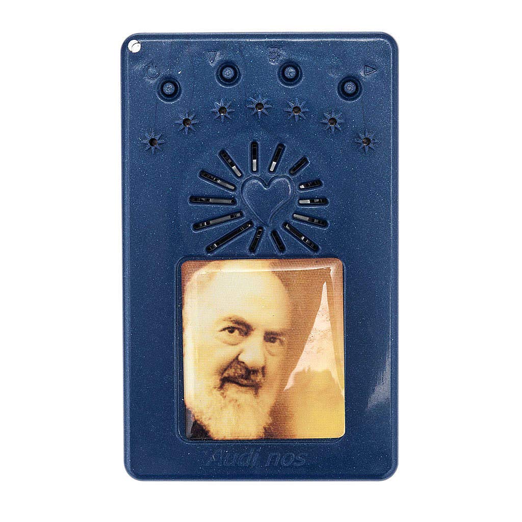 Holyart Rosario Elettronico Blu Litanie Lauretane Padre Pio