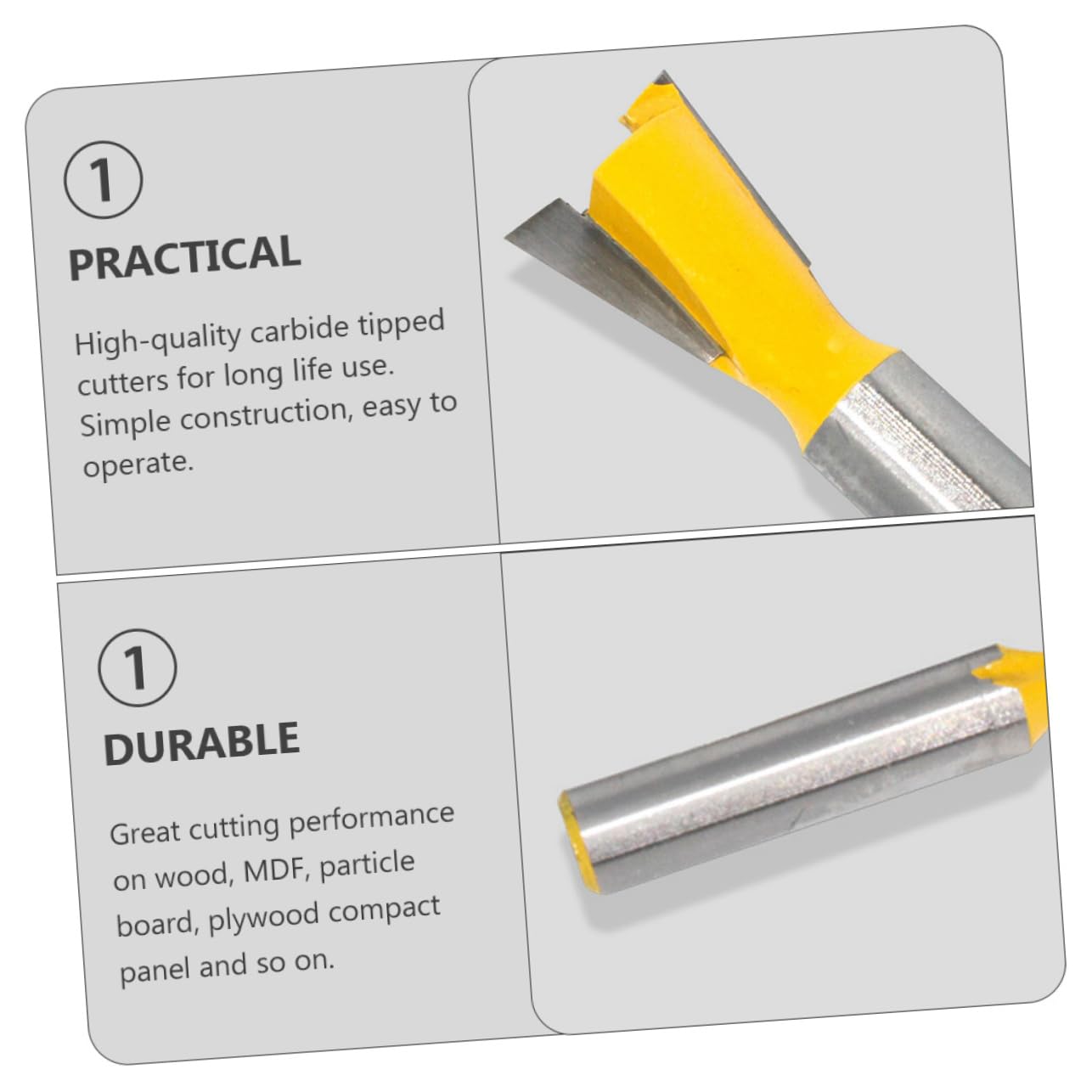 POPETPOP 10pezzi Punte Per Fresatrice Legno Dovetail Cutter Resistente Per Lavori Di Falegnameria Per Mobili Legno Rivestimento Anti Maggiore Durata