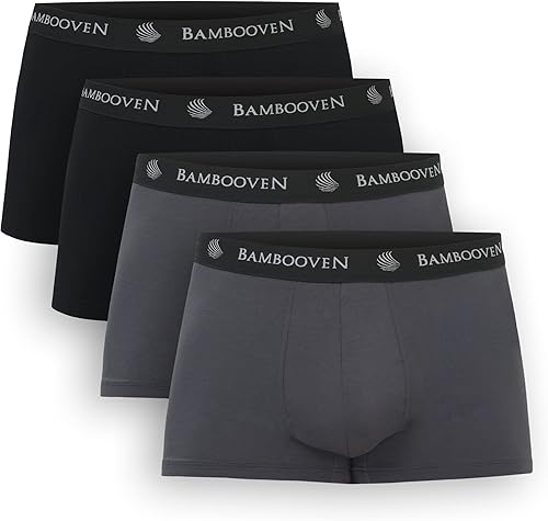 Breathable Trunks - Rayon Made From Bamboo Sweat-Wicking Underwear, Soft Trunks (4 Pack)