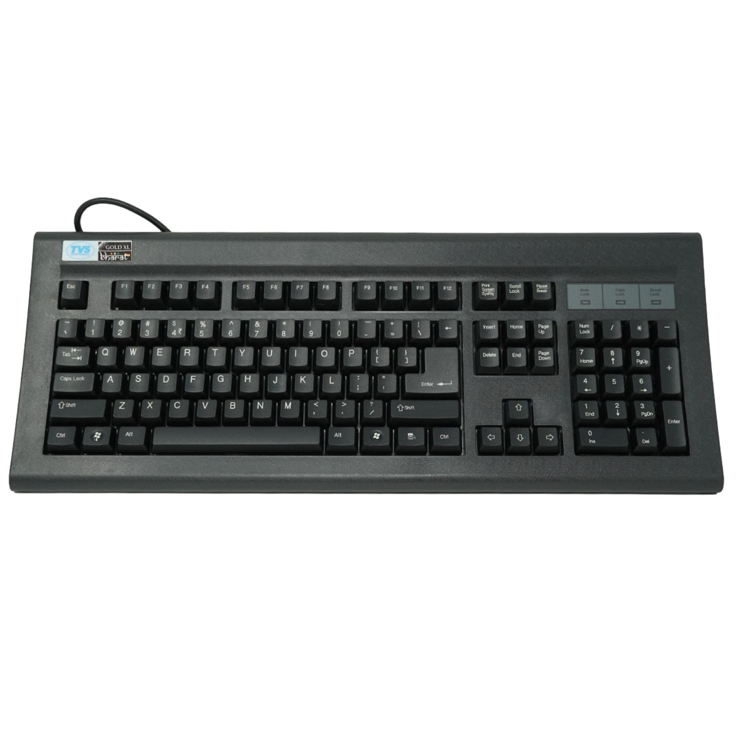 TVS ELECTRONICS Gold XL USB Bharat Mechanical Wired Keyboard with Long Life 50 Million Keystrokes, Laser Etched Characters On Key Caps, Sculpted Keycap, Enabled Rupee Symbols, Dust-Proof Keystrokes (B0CJF5BGZB) Amazon Price History, Amazon Price Tracker