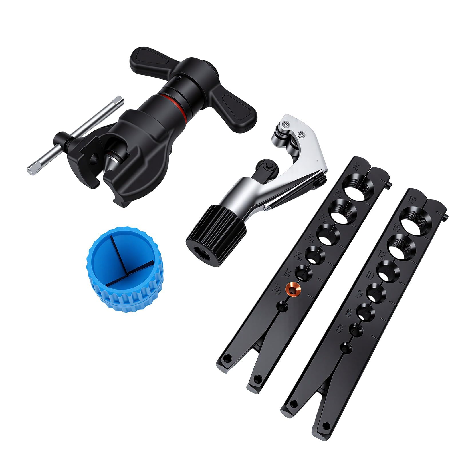 Fafeicy Kit de Herramientas de Trinquete Abocardador Excéntrico, Estuche