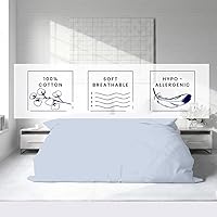 Vista 5 de Kotton Culture 1 pieza funda de edredón Twin XL/Twin solamente - 100% algodón egipcio satén de 600 hilos ultra suave premium duradera con cierre