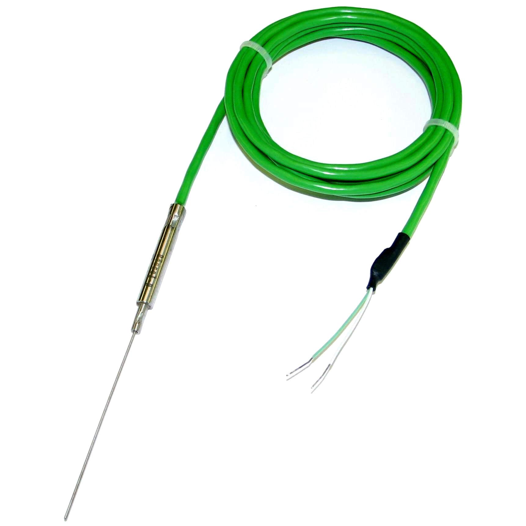 Tempco Make Thermocouple K-Type Probe dia 1.0 mm, 100mm MI length, 2mtr Extension Cable