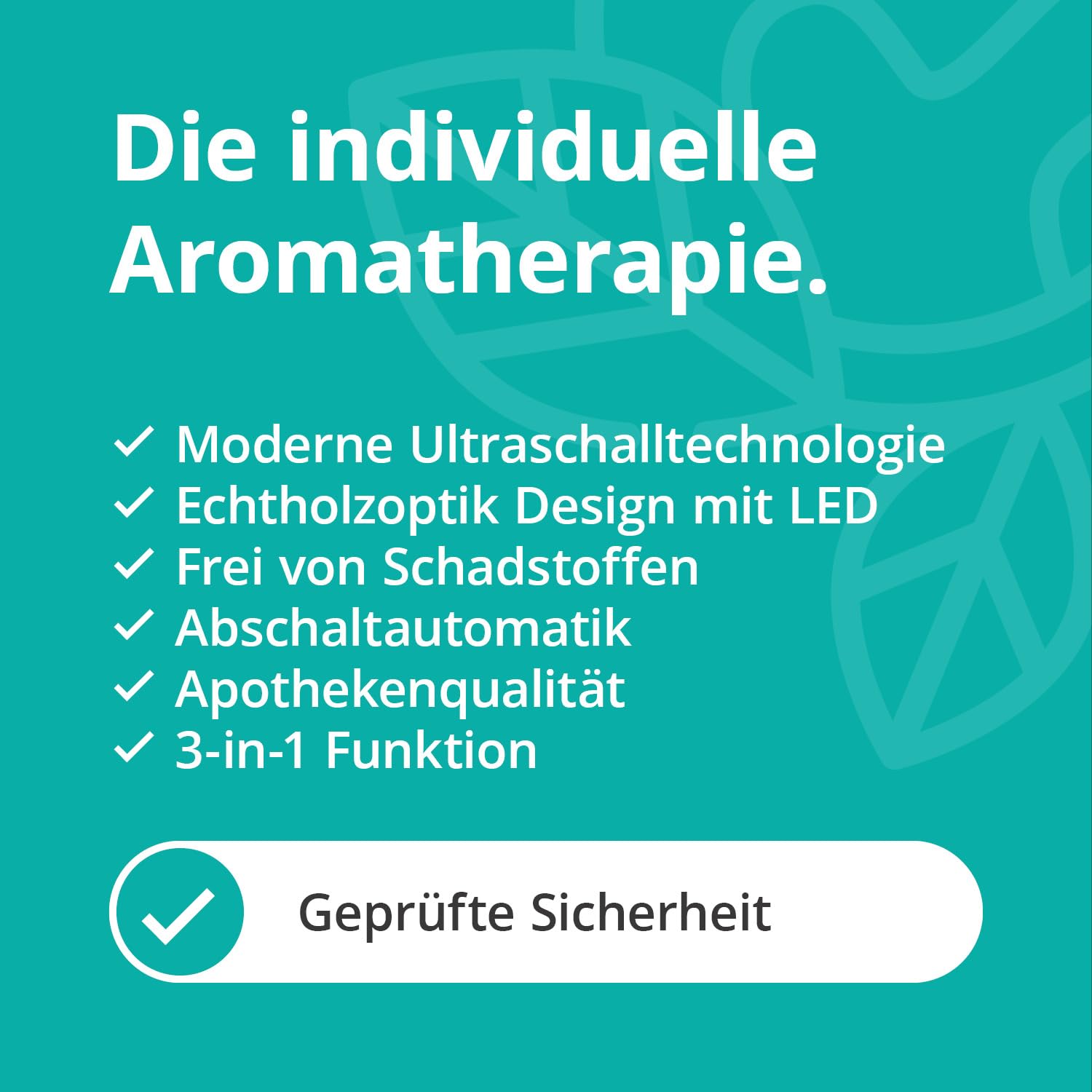 Dyfuzor aromatów 3 w 1 z motywem drewna i pokrywką białą - dyfuzor olejków eterycznych - nawilżacz - lampka nocna - Cicha technologia ultradźwiękowa - pojemność zbiornika na wodę 400 ml