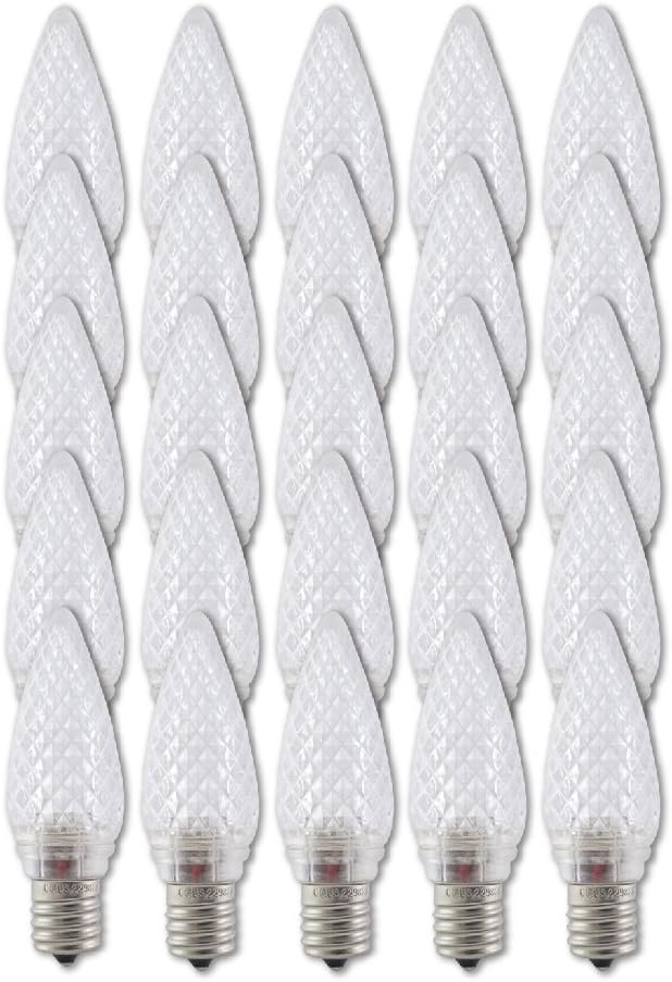 Aurio Lighting LED C9 Light Bulbs, E17 Sockets, Warm White