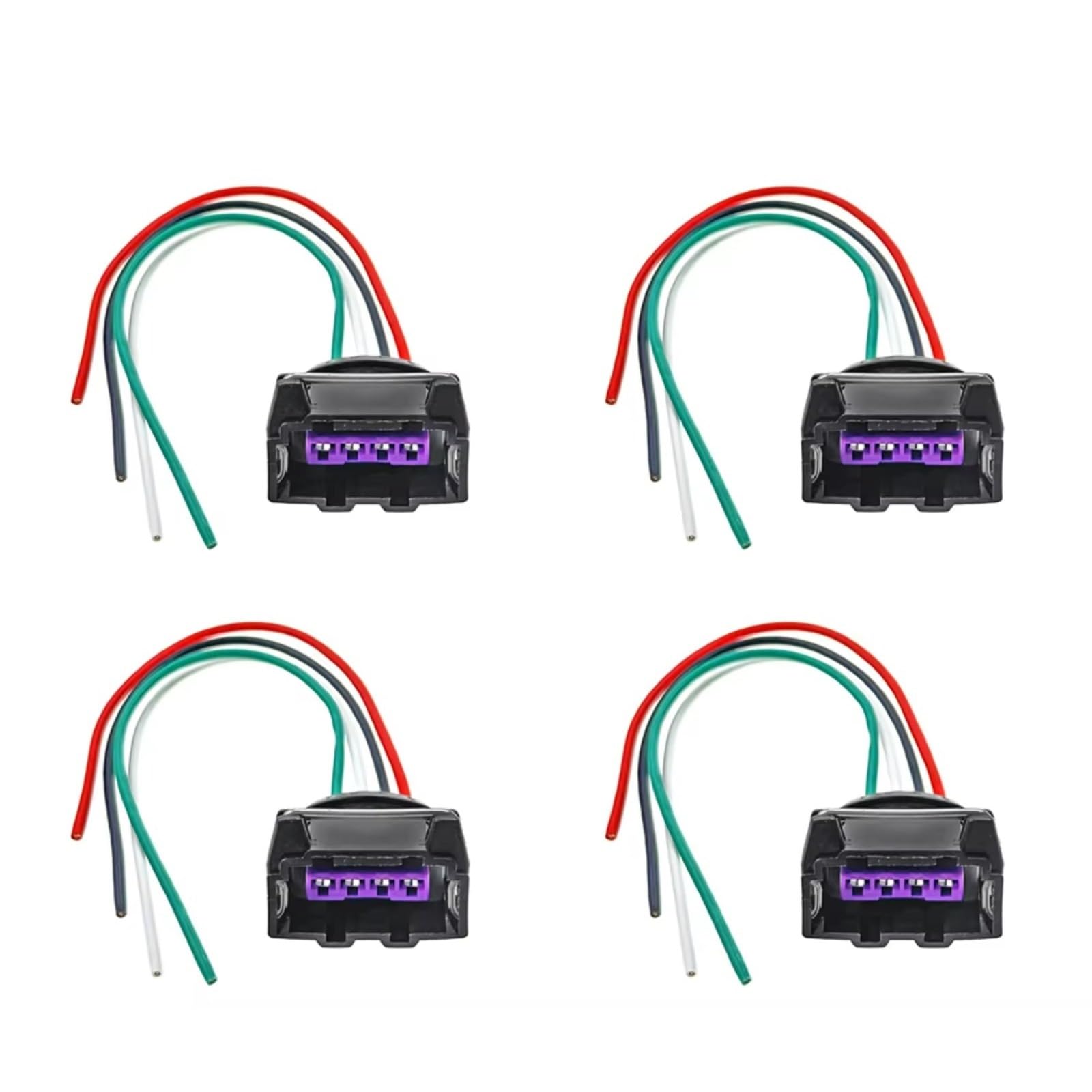 Kfz-Stecker für Peugeot 205 206 306 405 406 607 806 605 4-poliger Zündspulenstecker Kabelbaum Teile 9629210680 0221503025 (4 Stück)