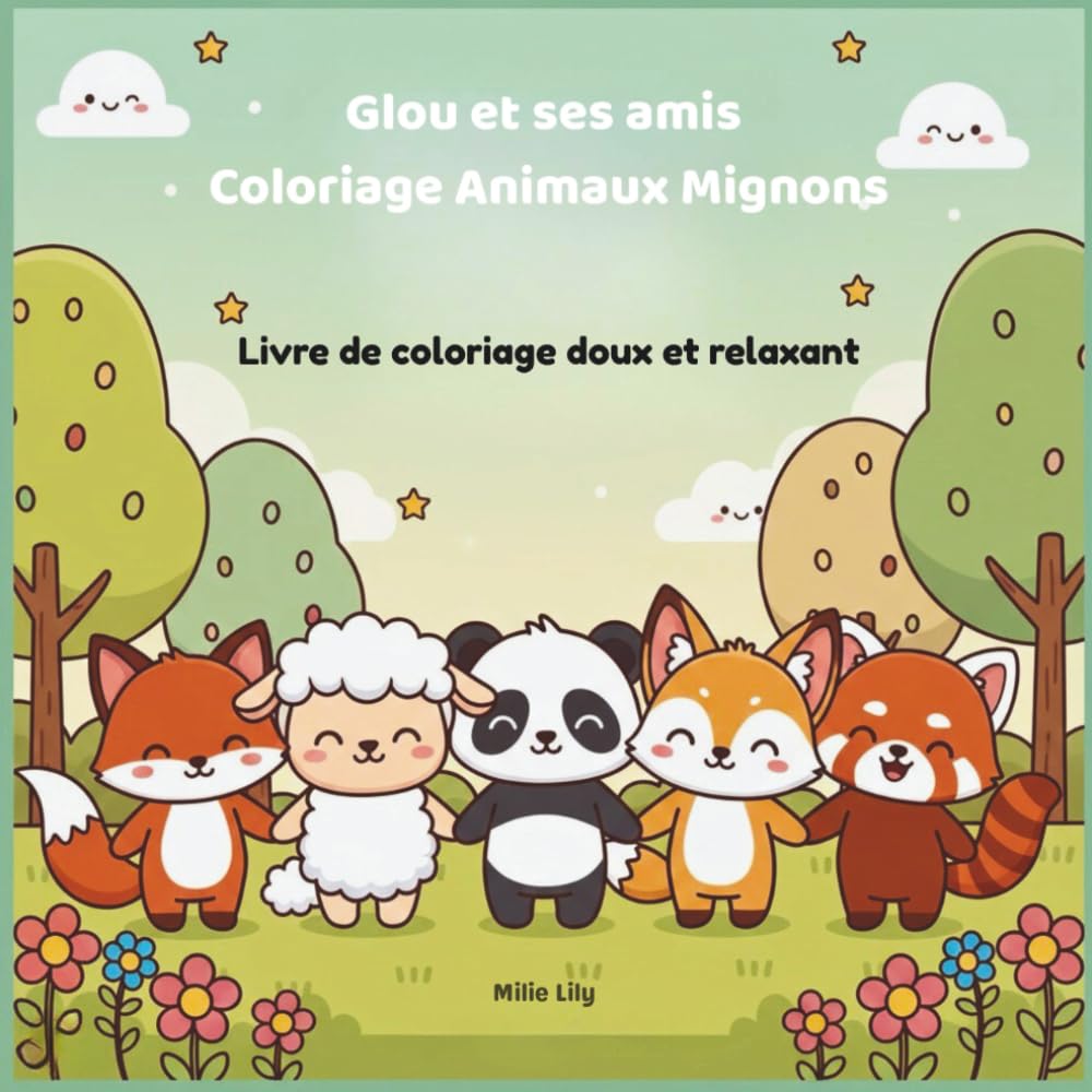 Glou et ses amis Coloriage Animaux Mignons: Livre de coloriage doux et relaxant