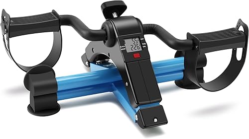 Miniatura 3 de Mini bicicleta de ejercicio con pedal plegable, portátil, para debajo del escritorio, con pantalla LCD para entrenamiento de brazos y piernas