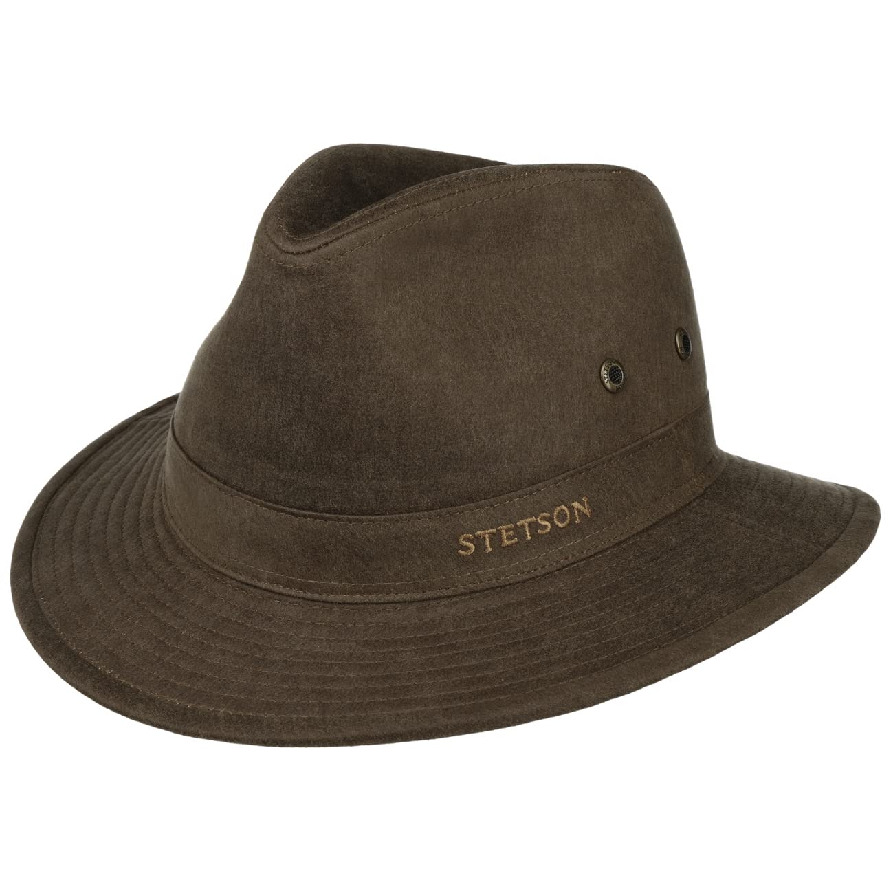Stetson Sombrero Anti UV Stampton Traveller Hombre - de Verano Sol Tela Primavera/Verano