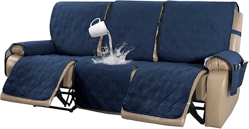 Miniatura 20 de Turquoize Funda para sofá impermeable para mascotas y niños, protector de muebles con parte trasera antideslizante, lavable a máquina.