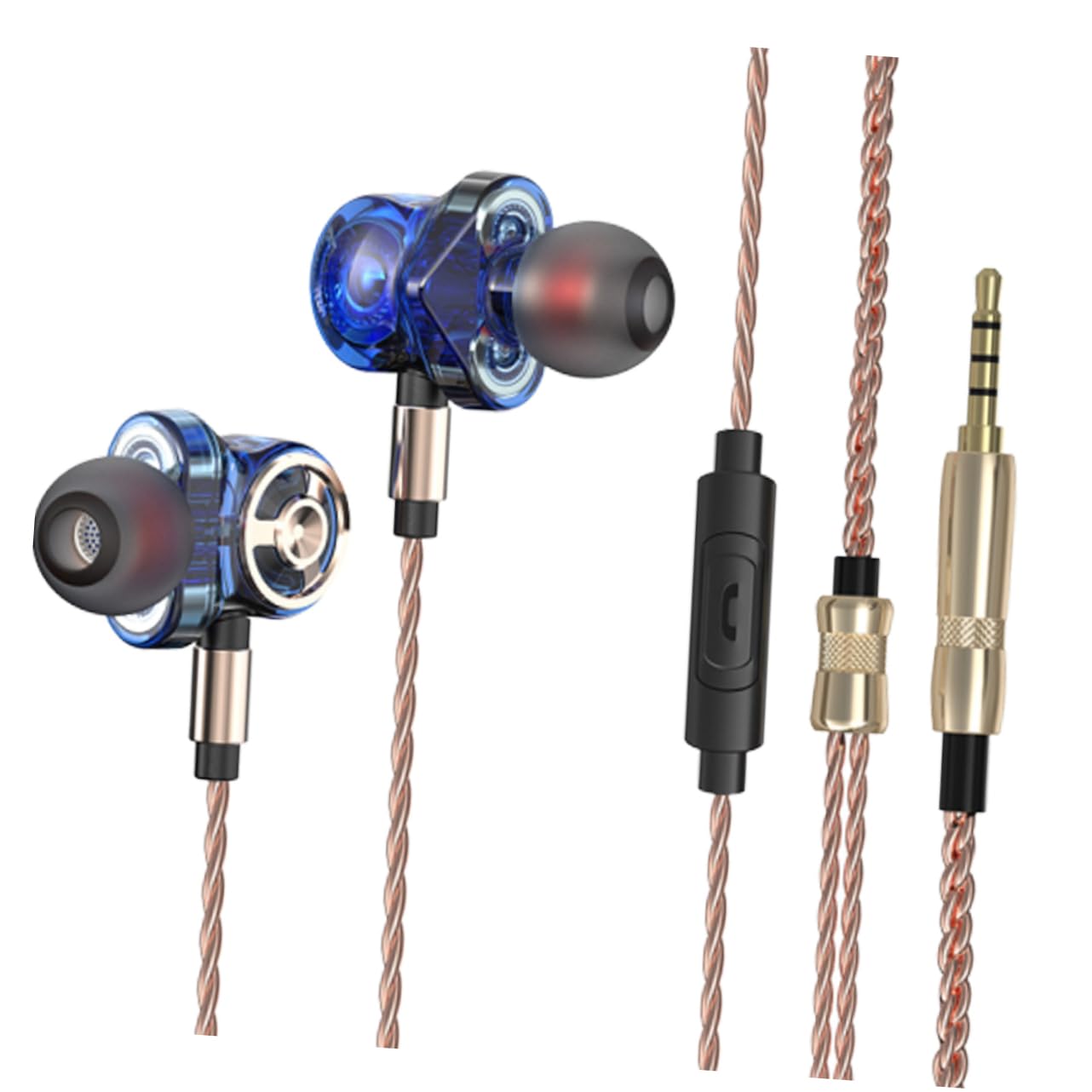 OSALADI 2piezas Auriculares con Cable De Estéreo De Metal con Micrófono Diseño Ergonómico y Sonido Balanceado Música y Películas Auriculares Deportivos con Graves