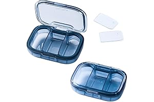 Sukuos 2 Pack 3 Compartments Small Pill Box: Your Ultimate Pill Management Solution