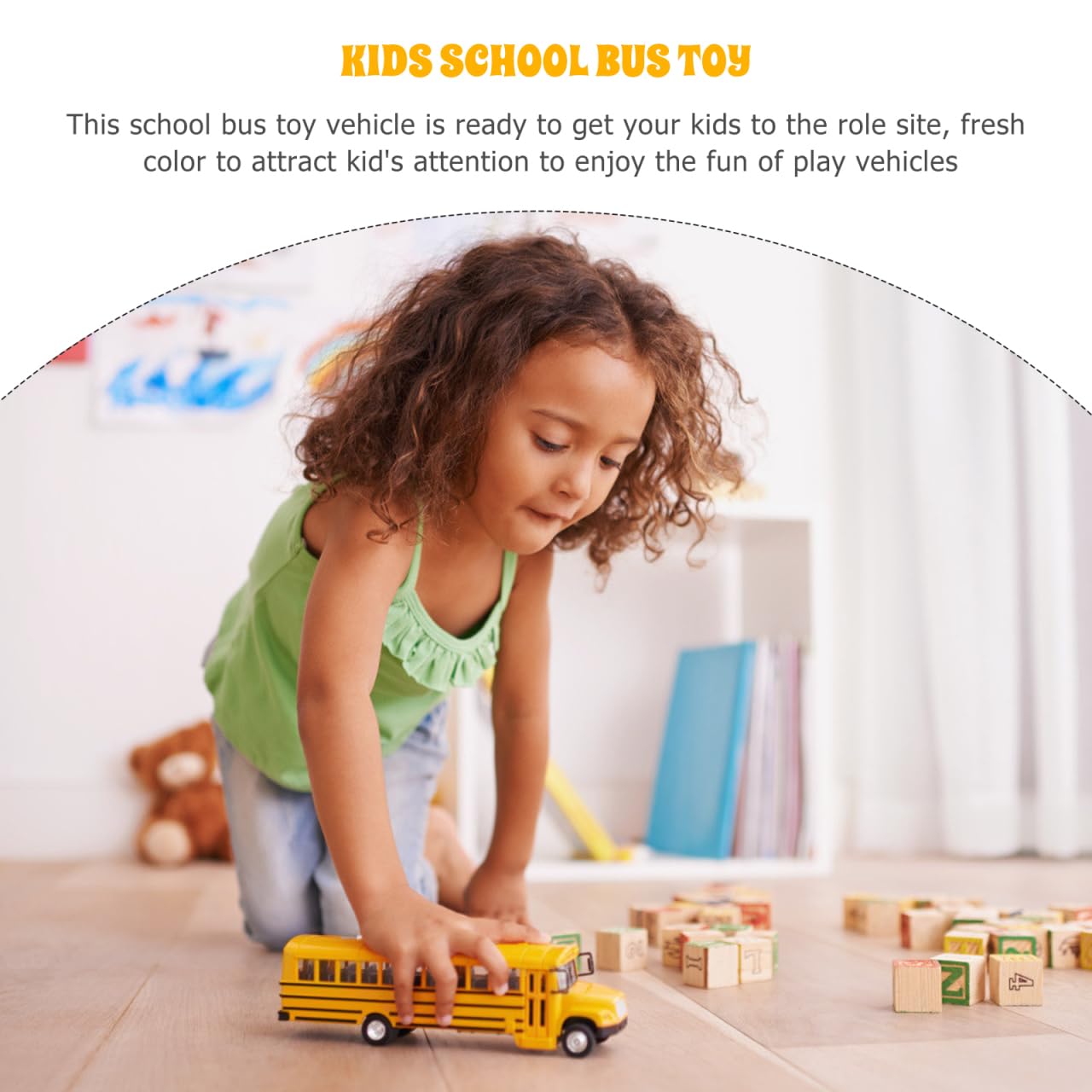 NUOBESTY Schulbus Spielzeug Groß Pull Back Modell Bus 1:24 Legiertes Kinderspielzeug Ohne Batterie Für Kinder Hände Feinmotorik Training Und KinderhäNde Geschenk